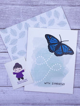 Load image into Gallery viewer, Butterfly in Flight Sympathy Card