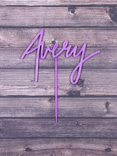 Load image into Gallery viewer, Custom Mini Cake Topper - Single Name
