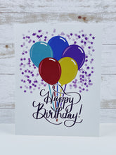 Load image into Gallery viewer, Balloons and Stars Birthday Card
