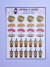Load image into Gallery viewer, Japanese Food and Bubble Tea Sticker Sheet