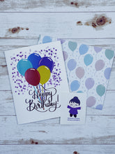 Load image into Gallery viewer, Balloons and Stars Birthday Card