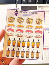 Load image into Gallery viewer, Japanese Food and Bubble Tea Sticker Sheet