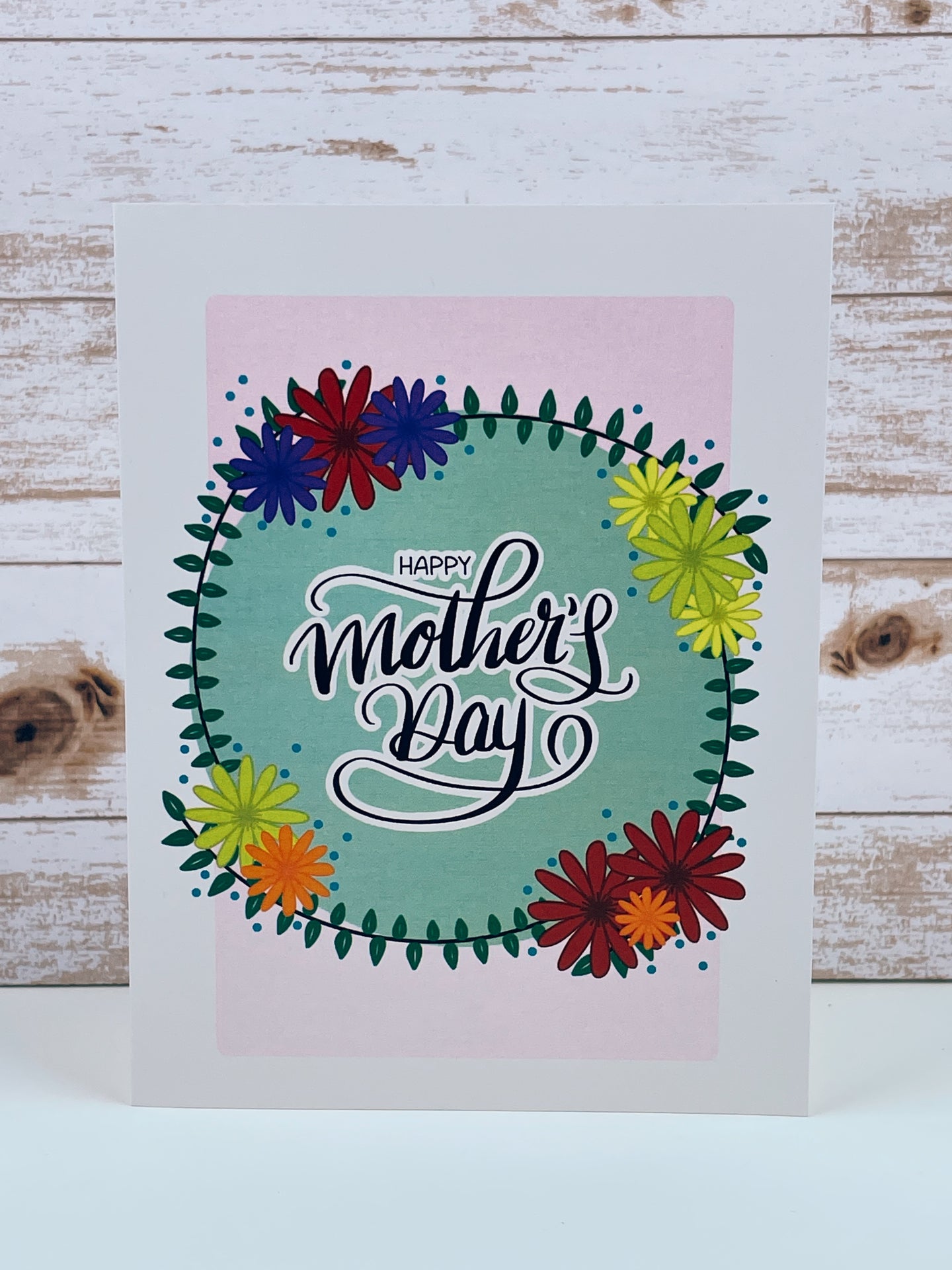 Mother’s Day Floral Wreath Card