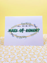 Load image into Gallery viewer, Will You Be My Bridesmaid Laurel Card
