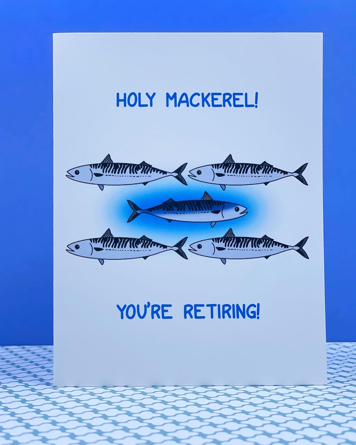 Holy Mackerel Retirement Card