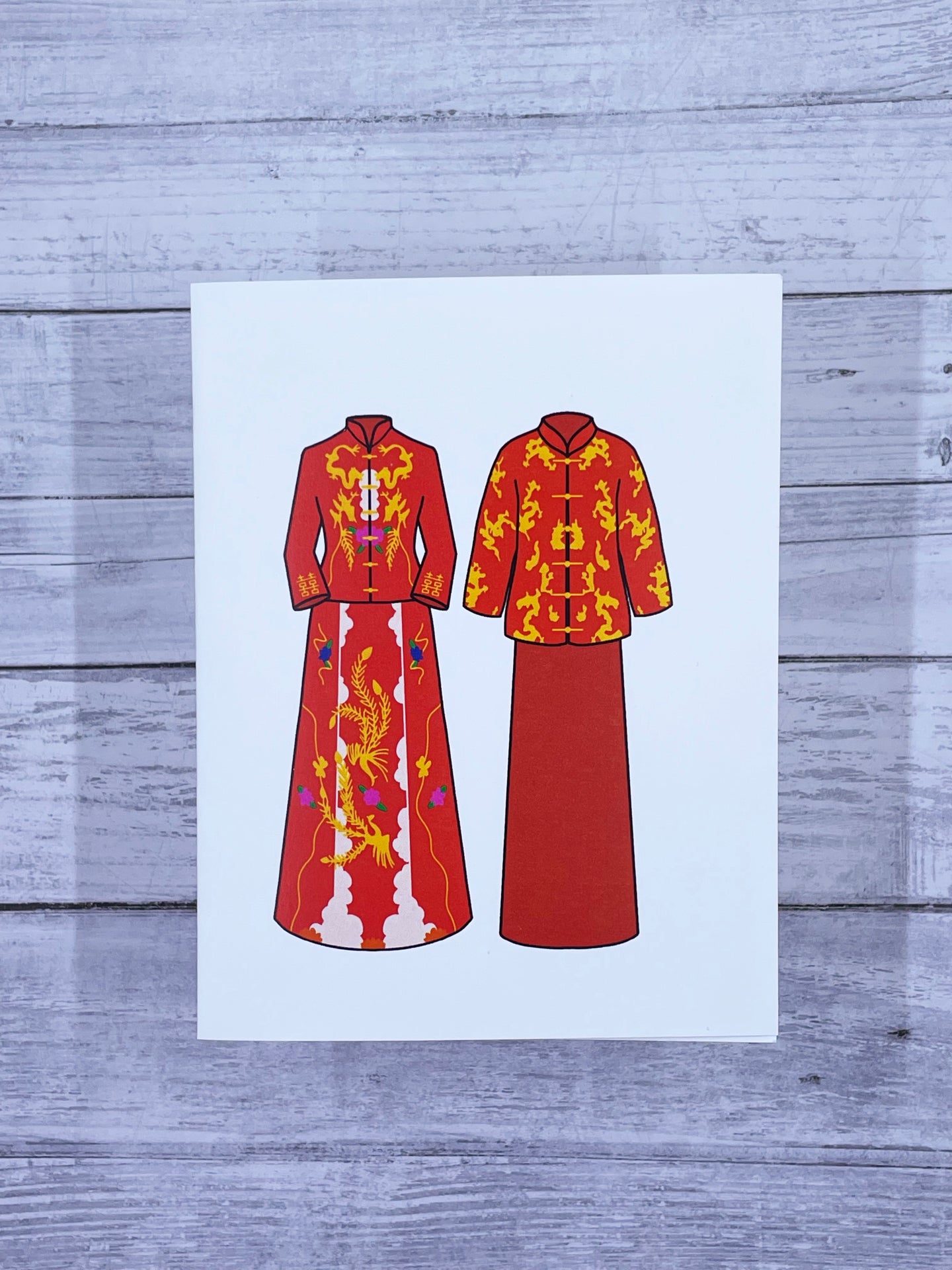 The Outfits Wedding Card - Traditional Chinese