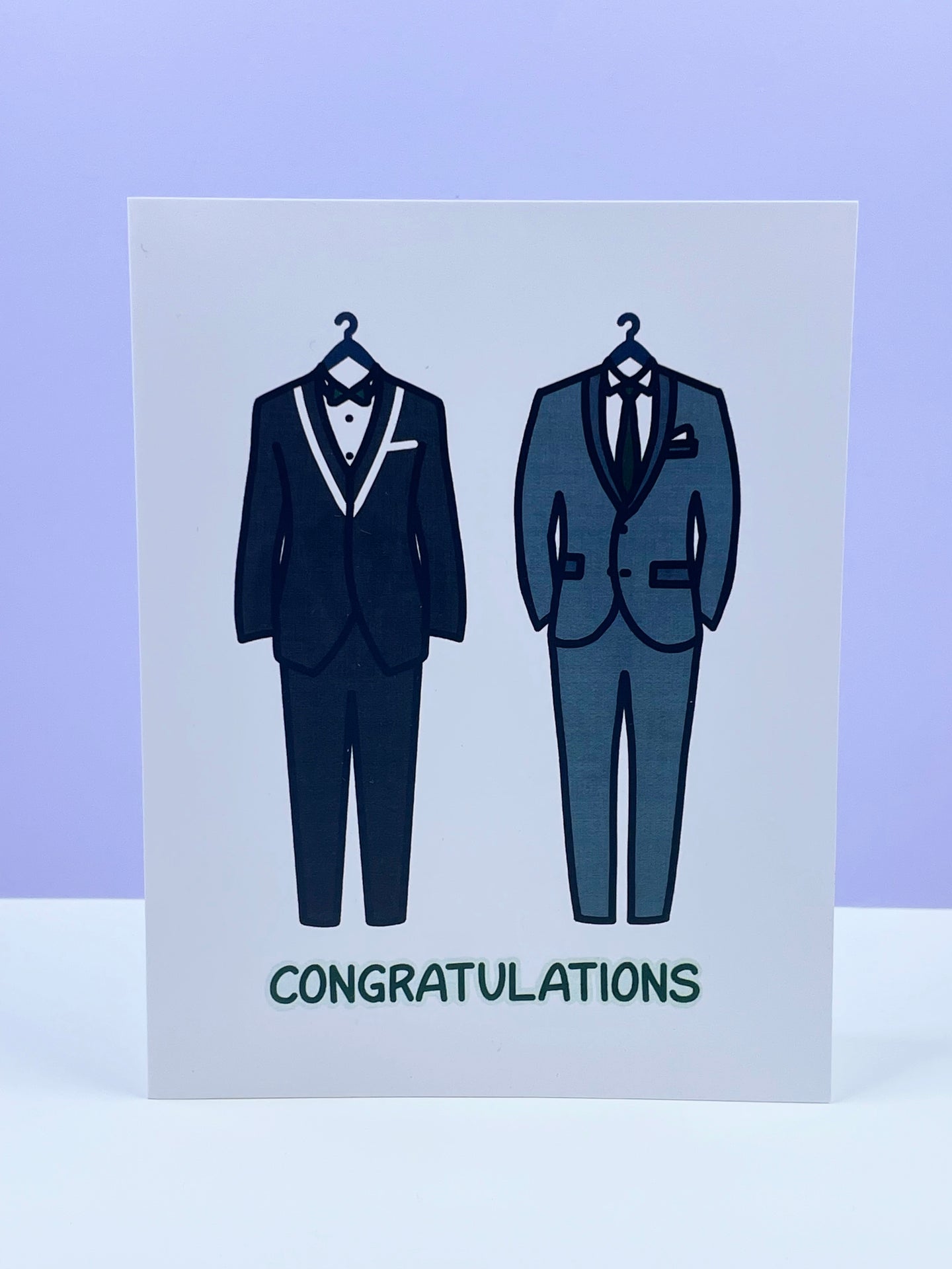 The Outfits Wedding Card - 2 Suits