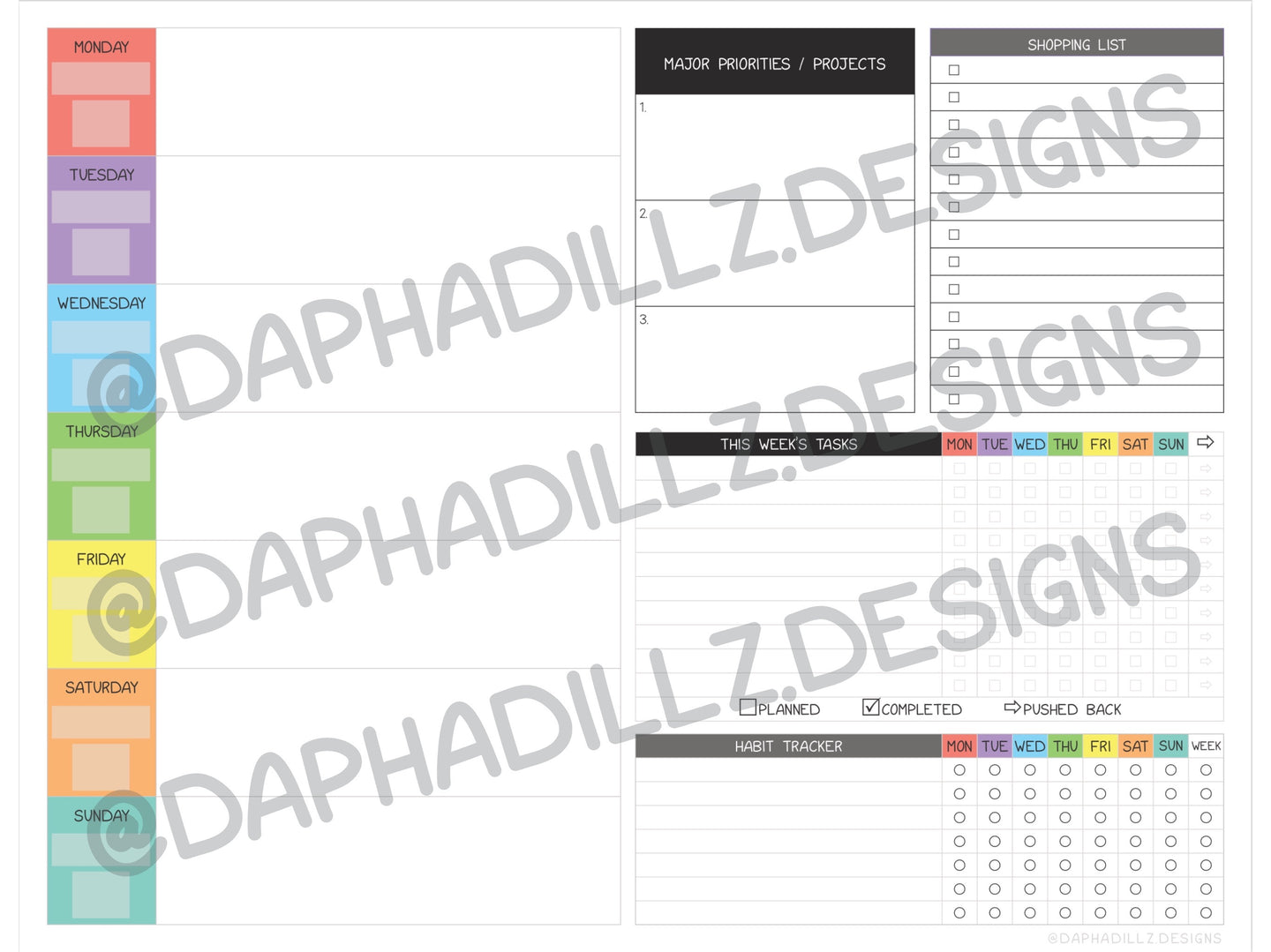 Get It Done Weekly Planner