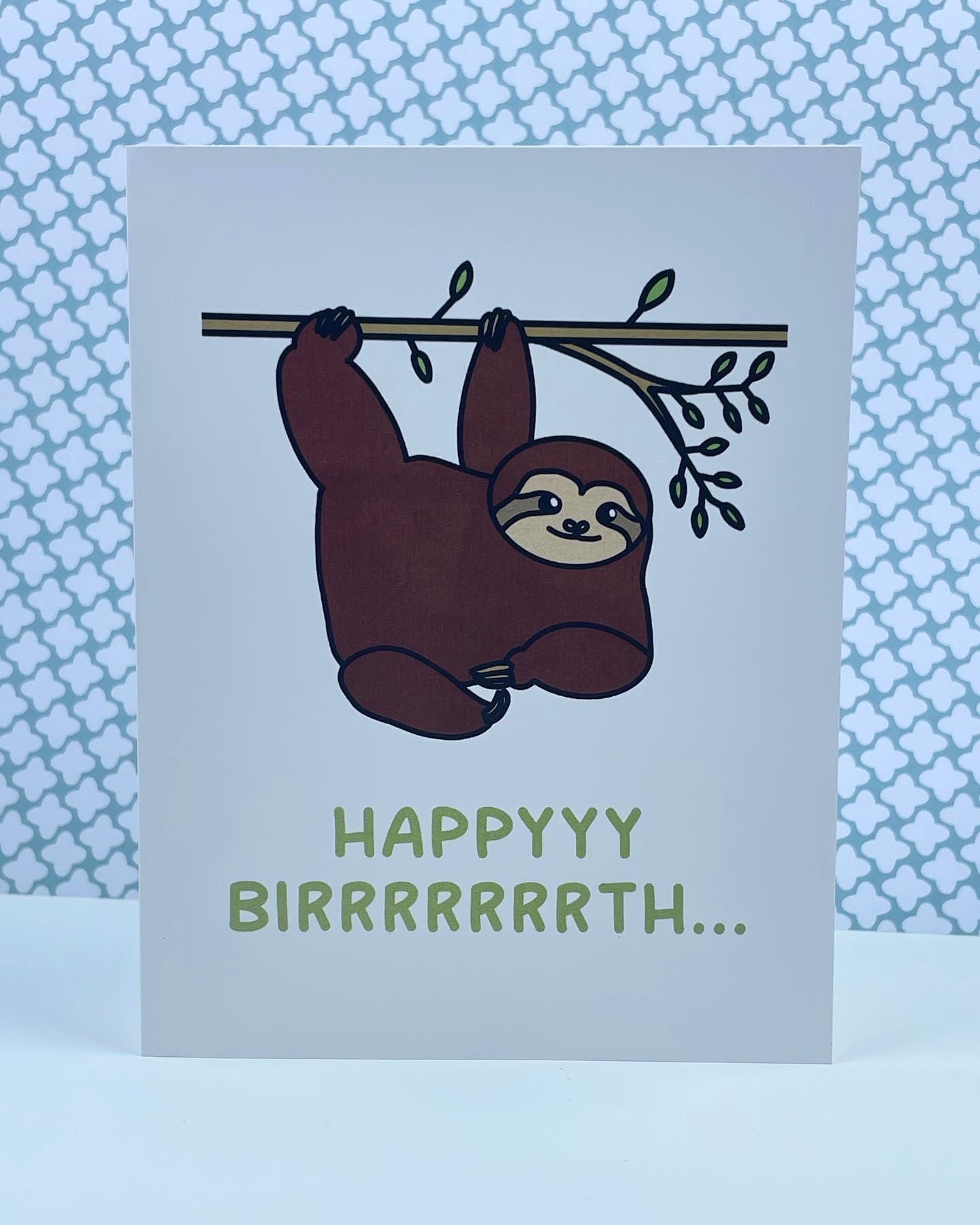 Happy Birthday Sloth Card