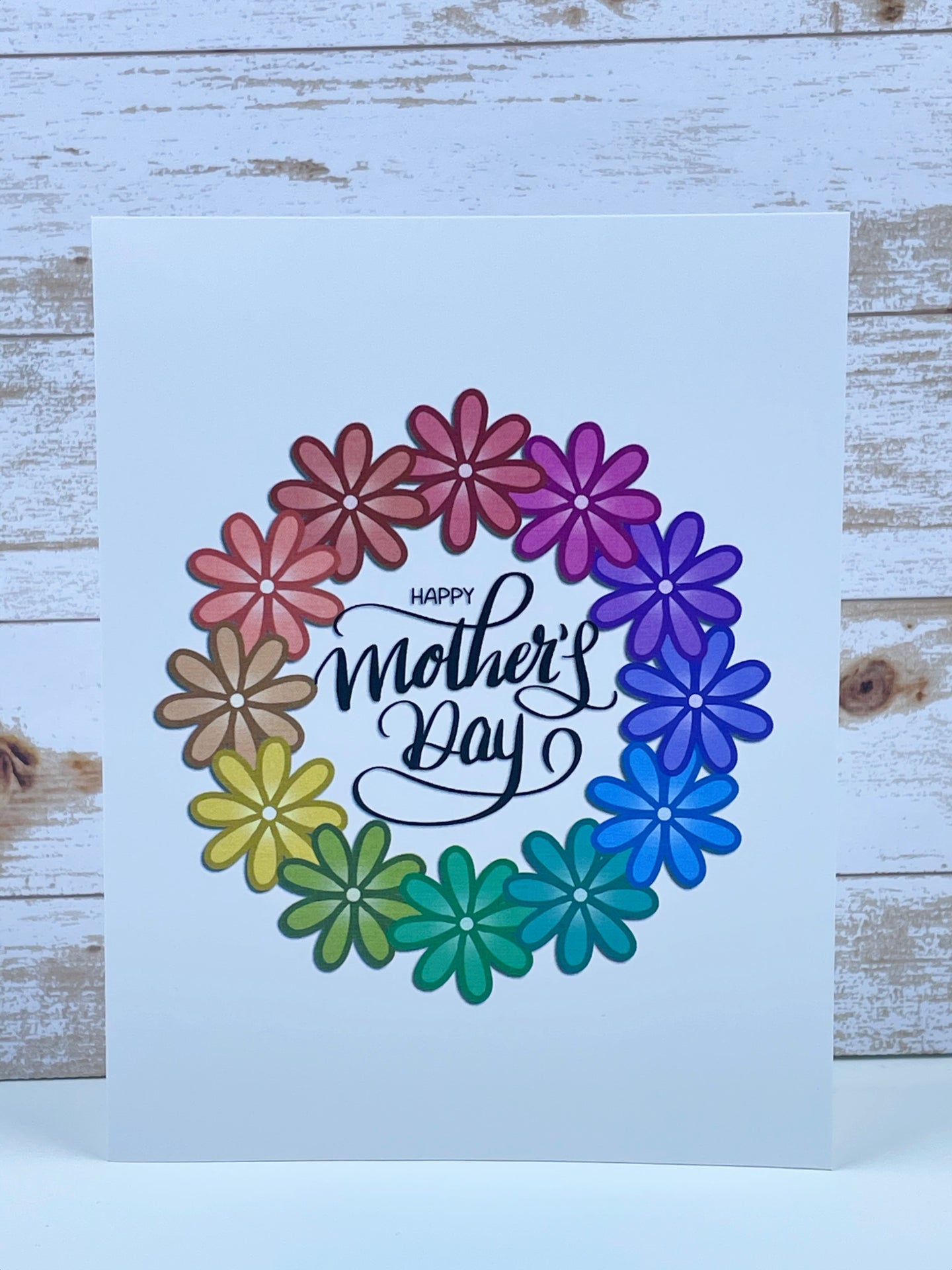 Rainbow Flowers Mother’s Day Card