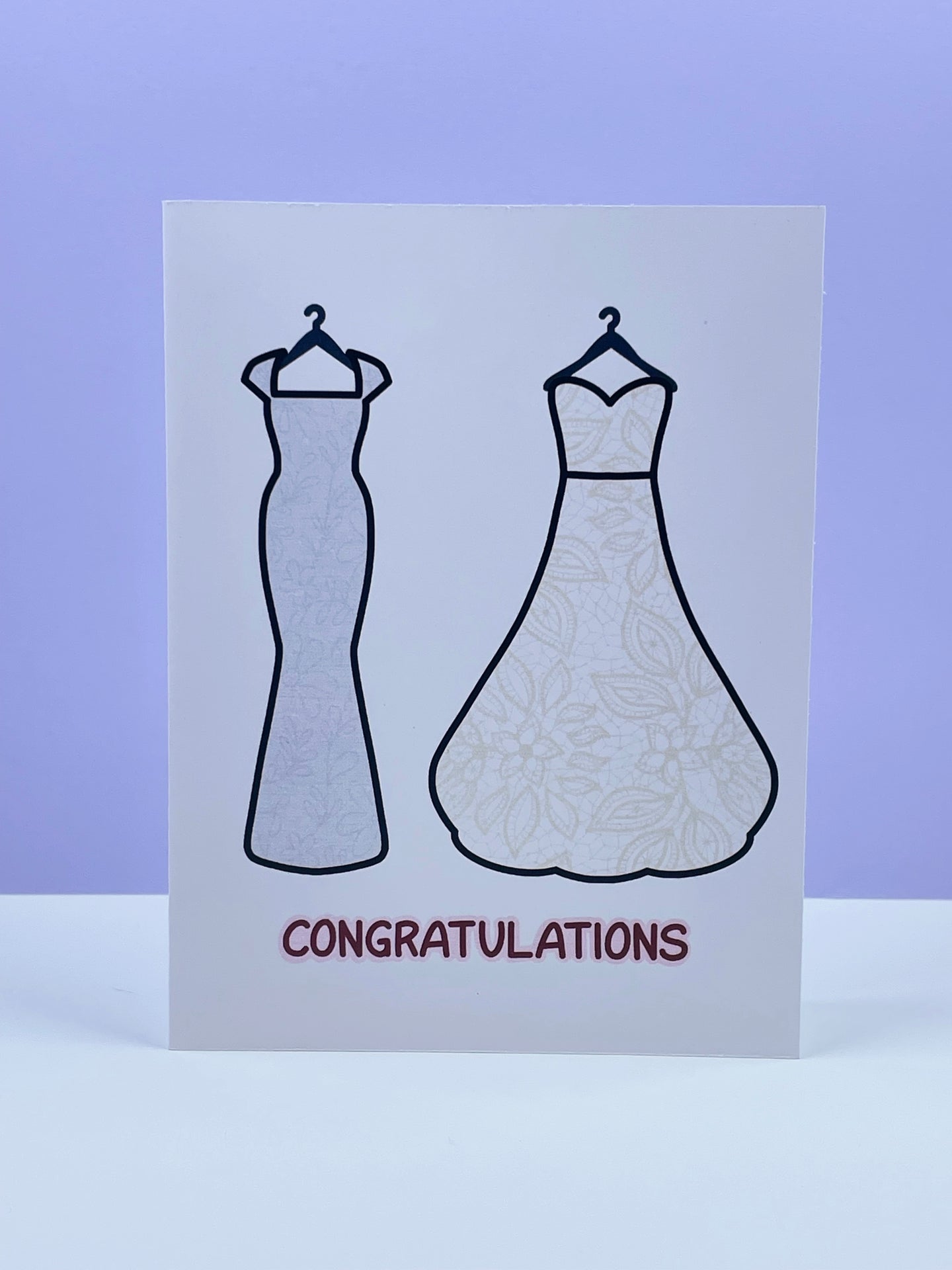 The Outfits Wedding Card - 2 Gowns