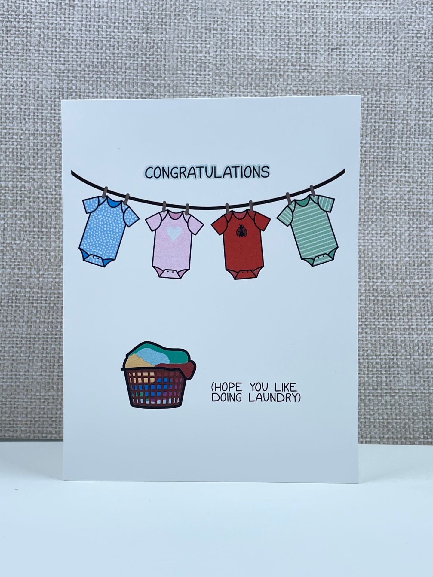 Loads of Laundry Baby Card