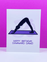 Load image into Gallery viewer, Downward Dawg Birthday Card - Purple
