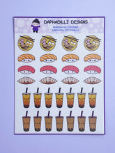 Load image into Gallery viewer, Japanese Food and Bubble Tea Sticker Sheet
