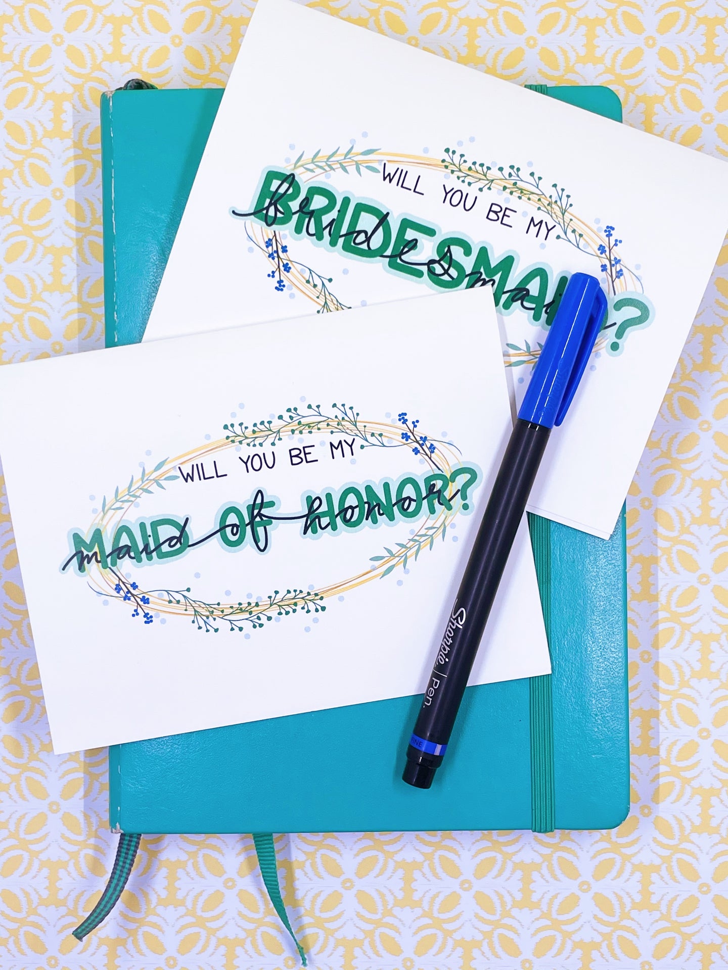 Will You Be My Bridesmaid Laurel Card