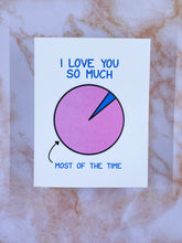 Load image into Gallery viewer, I Love You Most Of The Time Card
