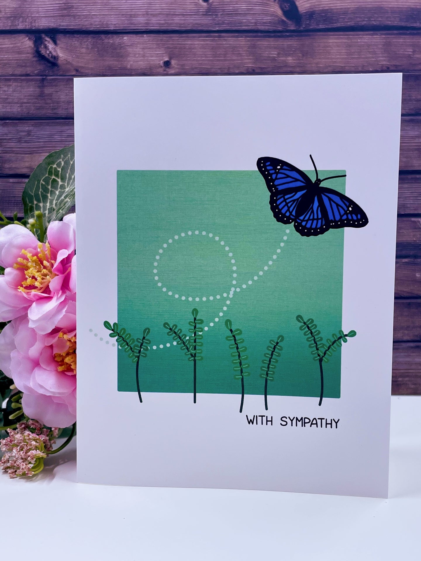 Butterfly in the Garden Sympathy Card