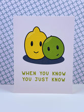 Load image into Gallery viewer, Lemon And Lime You Just Know Card
