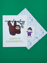 Load image into Gallery viewer, Happy Birthday Sloth Card
